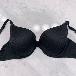 Pink Victoria’s Secret black leopard print 36DD bra